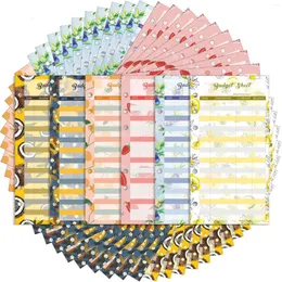 Binder Budget Planner Organizer 6 Ring Envelopes Pockets 12 /60 Pieces Expense Sheets