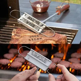 BBQ Barbecue Grill Branding Iron Signature Name Marking Stamp Tool Meat Steak Burger 55 x Letters and 8 spaces Bakery Accessories