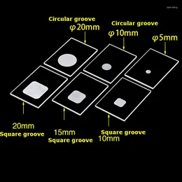 Quartz Glass Slice XRD Sample Groove Test Square Round Frosted Slotted