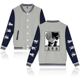 Herren Hoodies Sweatshirts So Todoroki Spring O-Neck Letter Pattern Print Baseball Shirt Bequeme Streetwear Harajuku Couple Jacket Tops