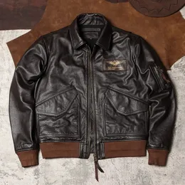 Men's Leather Faux DSC661 Cidu Super Top Quality Heavy Genuine US Cow Slim Classic Cowhide Stylish A2 Rider Jacket 231031