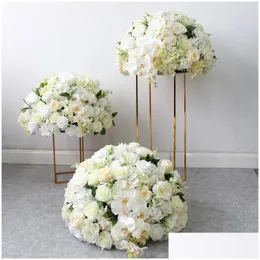 Flores decorativas grinaldas flores decorativas grande flor bola casamento fundo decoração colar de estrada natal casa el gota deliv dhluu