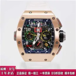 Orologi sportivi meccanici Richarmill Orologi da polso da uomo Orologi da polso da donna RM1102 Orologio da uomo in oro rosa 18 carati Calendario Mese Doppio fuso orario Automat WN-5RL6