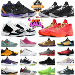 Mamba 6s Protro Grinch Basketball Shoes Mambacita Bruce Lee Big Stage Think Pink Prelude Chaos 5S Rings Mات