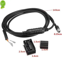 Nowy samochód Aux Drut pomocniczy 3,5 mm 12Pin Black Audio Female Cable do BMW E60 E63 5 6 Series 550i 520D 525D 525XD 530D 530XD