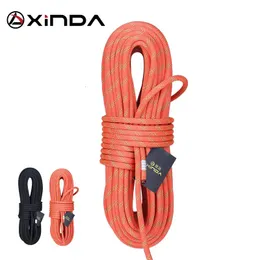 Climbing Ropes XINDA 14mm Rock Climbing Rope Static Rope 38kN High Strength Safety Rope For Working at Height Climb Camping Equipment 231101