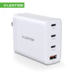 LENTION 100W USB C Wall Charger PD Fast Charging Block GaN tech Power Adapter Foldable Plug for iPhone 11/12/13/14/15/Pro Max, XS/XR/X, iPad Pro, AirPods Pro, and More (White)