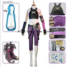 Costumi anime Gioco anime LOL Arcane Cosplay Come Crit Loli Jinx Cosplay Loose Cannon Cosplay Outfit Scarpe Parrucca Donne sexy Carnevale ComeL231101