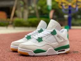 Jumpman Release Basketball Shoes SB X 4 Pine Green 4S Sail Pine Green-Neutral Grey-White Men 야외 운동화 DR5415-103 크기 7-13