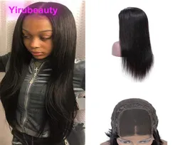 Peruanisches unverarbeitetes Menschenhaar 1032 Zoll gerade 4X4 Lace Closure Wig Virgin Hair Closure Perücken mit Baby Hairs1140151