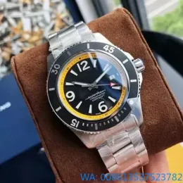 Mężczyźni Watch Ceramic Bezel Stal nierdzewna 45 mm Oryginalna solidna bransoletka Automatyczny ruch wiatrowy Mens Watches Wysokiej jakości hurtowa górna Top AAA AAA Luksusowy zegarek AAA