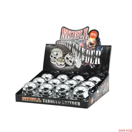 Skull Grinder Metal Smoking Herb 43MM 3 Teile Schichten Spice Tabak Cartoon Grinders Crusher Kräuterzigarette Miller Geschenk für Weihnachten DHL