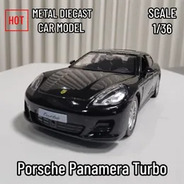 Diecast Model 1 36 Porsche Turbo Car Replica Scale Metal Miniature Art Home Decor Hobby Lifestyle Xmas Kid Gift Toy Collection 231031