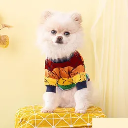 Odzież dla psa odzież designer lister sweter zimowy ciepły płaszcz kurtka bluzy luksusowe odzież dla dzianinowych odzieży wierzchniej Dro dhzsr