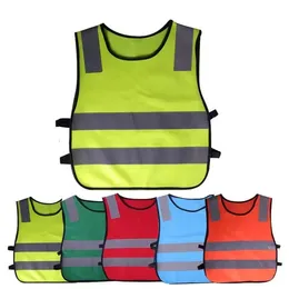 Party Favor Kids Safety Clothing Student Reflective Vest Children Proof Vests High Visibility Warning Patchwork Vest Safety Construction Tools Q21