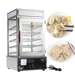 Stainless Steel Electric Bread Steamed Buns Furnace Toughened Glass Commercial Bun Steamer Food Bread Steamer Bread Maker 220V