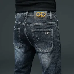 Jeans da uomo slim fit pantaloni elasticizzati con piedi Four Seasons 2022 europeo di lusso di fascia alta