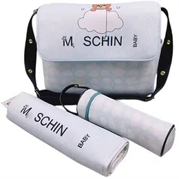2023Mom baby diaper Bag 3-piece set high-quality designer print multifunctional Shoulder Bag Mom and girl gift creative Q8