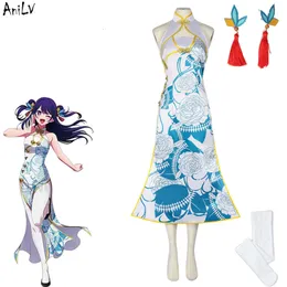 Ani Anime Japonês OSHI NO KO Hoshino Ai Trajes Uniformes Cosplay Cheongsam Outfit