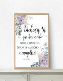 Canvas Painting Wall Posters and Prints English Bible Proverbs Quote HD Wall Art Pictures For Living Room Dining Restaurant el Hom1035665
