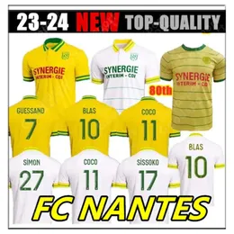 qqq8 23 24 Nantais Maillots Fc Nantes Sissoko Etoile Soccer Jerseys Louza Merlin 2023 2024 M. Mohamed Blas Coco Simon Football Shirt Men