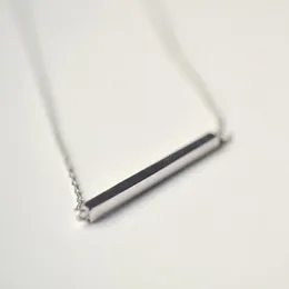 Pendant Necklaces SMJEL Lovely Women Necklace Simple Square Bar Pendants & Chain Choker Geometric Jewelry Wedding Gift Wholesale