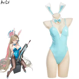 Ani Blue Archive Momotalk Girl Bunny Bodysuit Mundliform Strój kostium Cosplay Cosplay