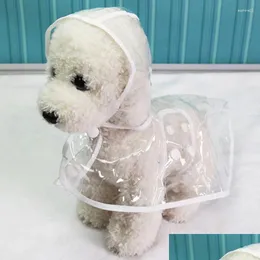 Dog Apparel Dog Apparel Waterproof Transparent Raincoats Xs-Xl Raincoat Spring Summer Rain Coats Light Clothes Pet Accessories Puppy D Dhwpe