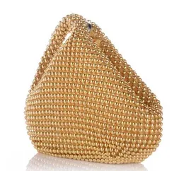 HBP Golden Diamond Clutch Sagns Chic Pearl Round Sacks для женщин 2020 Новые роскошные сумочки Свадебная вечеринка кошелек QQ001Luxurybags886