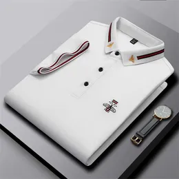 Men's Polos Business Casual Short Sleeve Cotton Polo Shirts Men Letter Embroidery Fashion Streetwear Summer Brand Polos