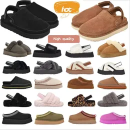 Ugglie Mulheres Austrália Botas Plataforma Tasman Chinelos Quentes Homens Tazz Chinelos de Pele de Castanha Pele de Carneiro Shearling Botas de Neve Clássico Ultra Mini ugglie