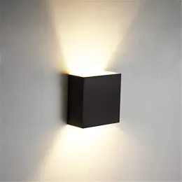 6W lampada luminaria LED projeto de trilho de luz de parede de alumínio lâmpada LED quadrada iluminação de quarto de cabeceira