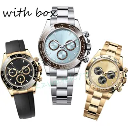 Luxury Mens Watch Designer Watch Ceramic Ring Automatisk mekanisk rörelse med Box Waterproof Designer Watch rostfritt stål Watch Band Orologio Di Lusso Montre
