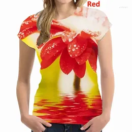 Men's T Shirts Women's Top Fashion Sunflower Printing Short Sleeve Slim O-neck Plus Size T-shirt