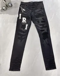 Tasarımcı kot pantolon pantolon pantolon hip hop erkek kot pantolon sıkıntılı yırtık bisikletçi ince fit motosiklet denim erkekler için 720434260