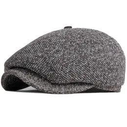 Berets HT3747 Baskenmütze Männer Frauen Herbst Winter Hut Achteckige sboy Kappe Warme Künstler Maler Wolle Baskenmütze Hut Männlich Weiblich Flache Baskenmütze 231031