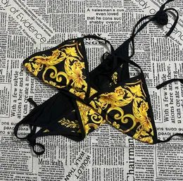 Gold Color Designer Bikini Set Classic Pattern Two Pieces Bikinis 2024 Bandage Sexig Push Up Swimsuit XL Beachwear Swimwear Women Bathing Suits With Tags Biquinis S-XL