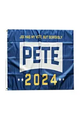 Pete Buttigieg 2024 Blue Flag 100D VIVID Color UV Fade Resistant Double Stitched Decoration Banner 90x150cm Digital Print Wholesal9348660