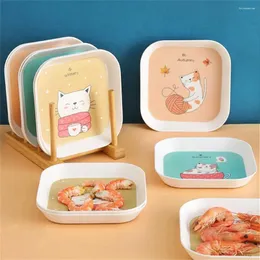 Plates Snack Plate Multi-use Creative Plastic For Garbage And Bone Spitting Easy To Wash Dining Spit Tableware