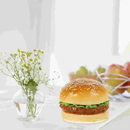 Decoração de festa modelo de hambúrguer simulado, adereço para comida, acessórios para animais de estimação, restaurante, decoração de mesa falsa, ímã de geladeira