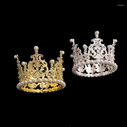 Akcesoria do włosów 2PC Princess Crowns and Tiaras for Little Girls Crystal Crown Baroque Vintage Birthday Wedding Flower Halloween Cosplay