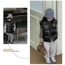 Gilet in cotone per bambini autunno e inverno di design, ragazzi, senza lavaggio, gilet per ragazze, giacca calda ispessita per abbigliamento da esterno