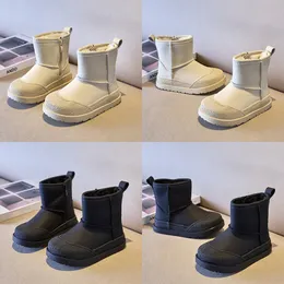 Designer flickor stövlar märke småbarnstövlar barn skor baby boot svart vit ungdom enfant barn vintersko