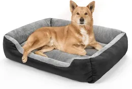 Kennele Pióra Atuban Pies łóżka dla dużych psów Mattres z prania do łóżka dla zwierząt komfortowe łóżko prostokąta dla średnich i dużych psów Pets 231101