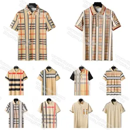 Tasarımcı Ekose Düğmesi Kısa Kollu Polo Gömlek BB Erkekler Polo Lüks Renk Kontrast Erkek Üstler Mektup Polos Nakış Tişörtü Giyim Kısa Kollu Tişört Büyük Tees