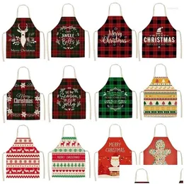 Christmas Decorations Christmas Decorations Merry Apron For Home 2023 Kitchen Accessories Natal Navidad Year 20233 Gifts Drop Delivery Dhtir