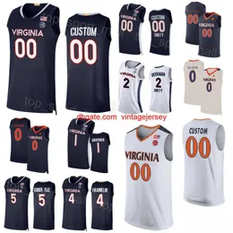 Jersey de Basquete College Virginia Cavaliers 4 Armaan Franklin 1 Jayden Gardner 0 Kihei Clark 2 Reece Beekman 5 Ben Vander Plas 11 Isaac McKneely NCAA