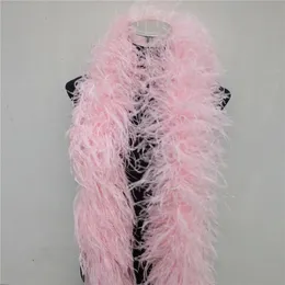 Other Event Party Supplies YOYUE 2 Meters 6 Layer Pink Natural Ostrich Feathers Boa Quality Fluffy Costumes Trim For Party Costume Shawl Available 231031