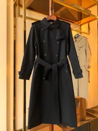 caldo classico moda popolare trench inglese Burb / donna alta qualità più giacca stile lungo / trench doppiopetto slim fit per donna Taglia grande TB