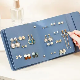 Bolsas de jóias titular organizador elegante livro design brinco saco de armazenamento leve dobrável viagem para usar
